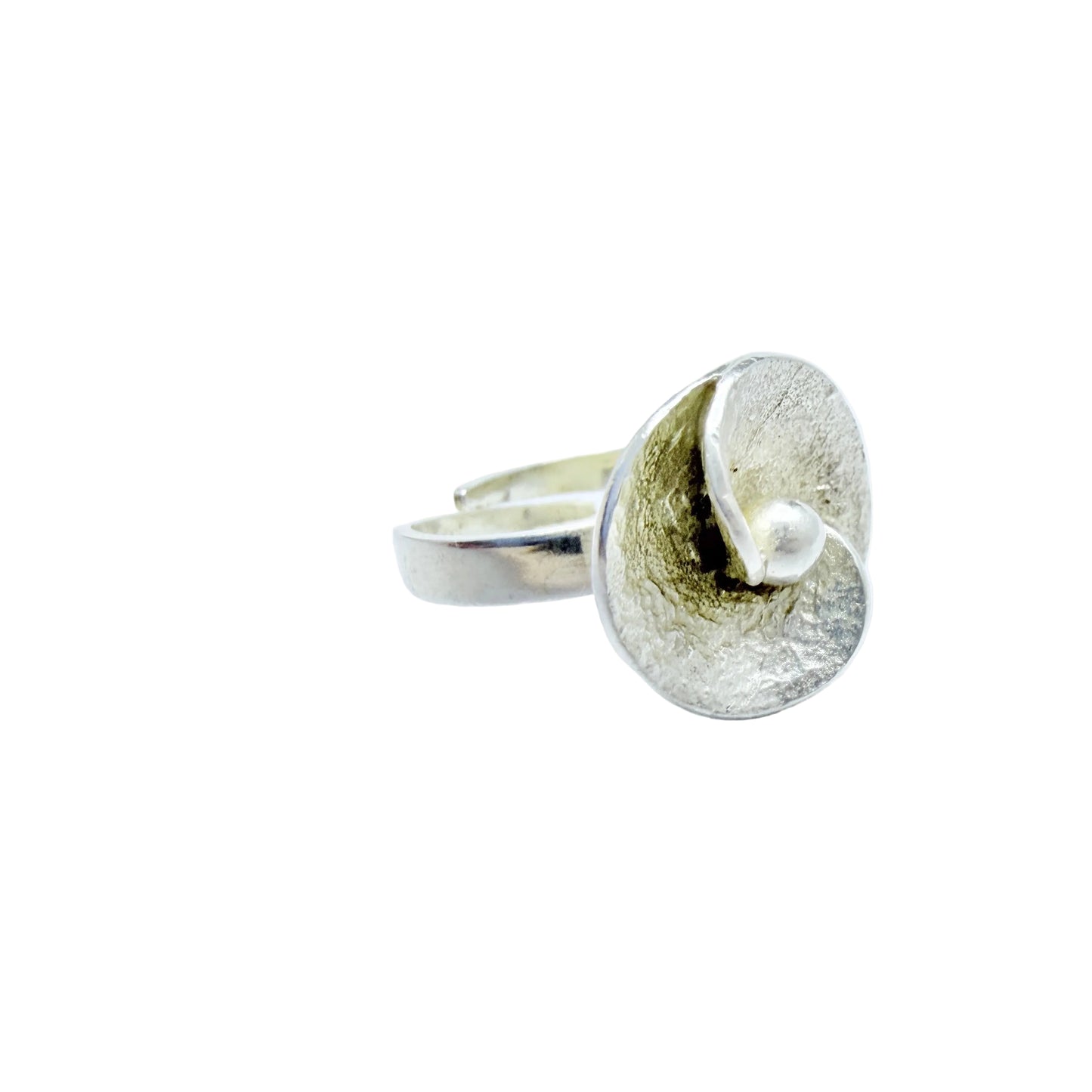 Theresia Hvorslev for MEMA, Sweden 1978. Vintage Sterling Silver Ring. Design: Dewdrop