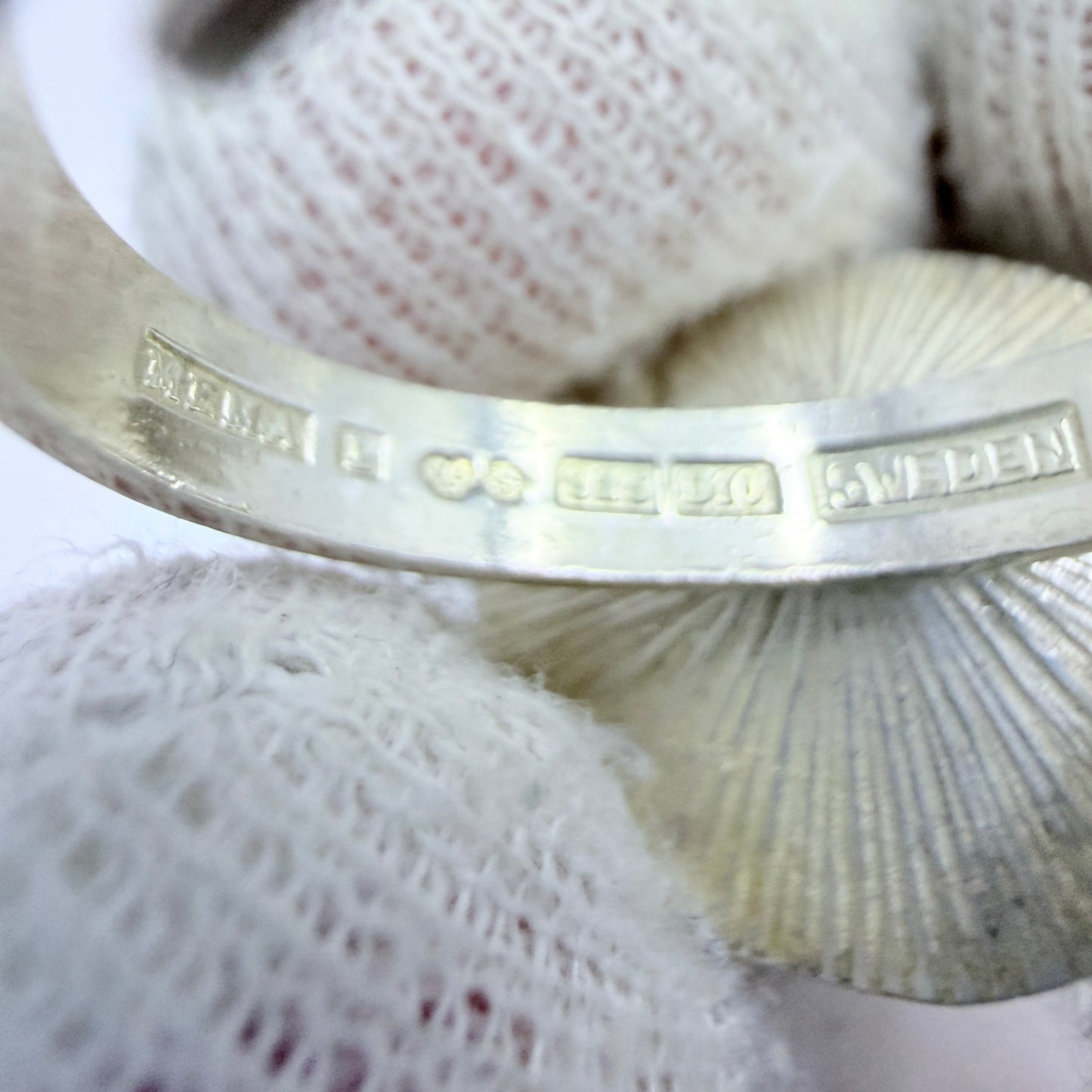 Theresia Hvorslev for MEMA, Sweden 1978. Vintage Sterling Silver Ring. Design: Dewdrop