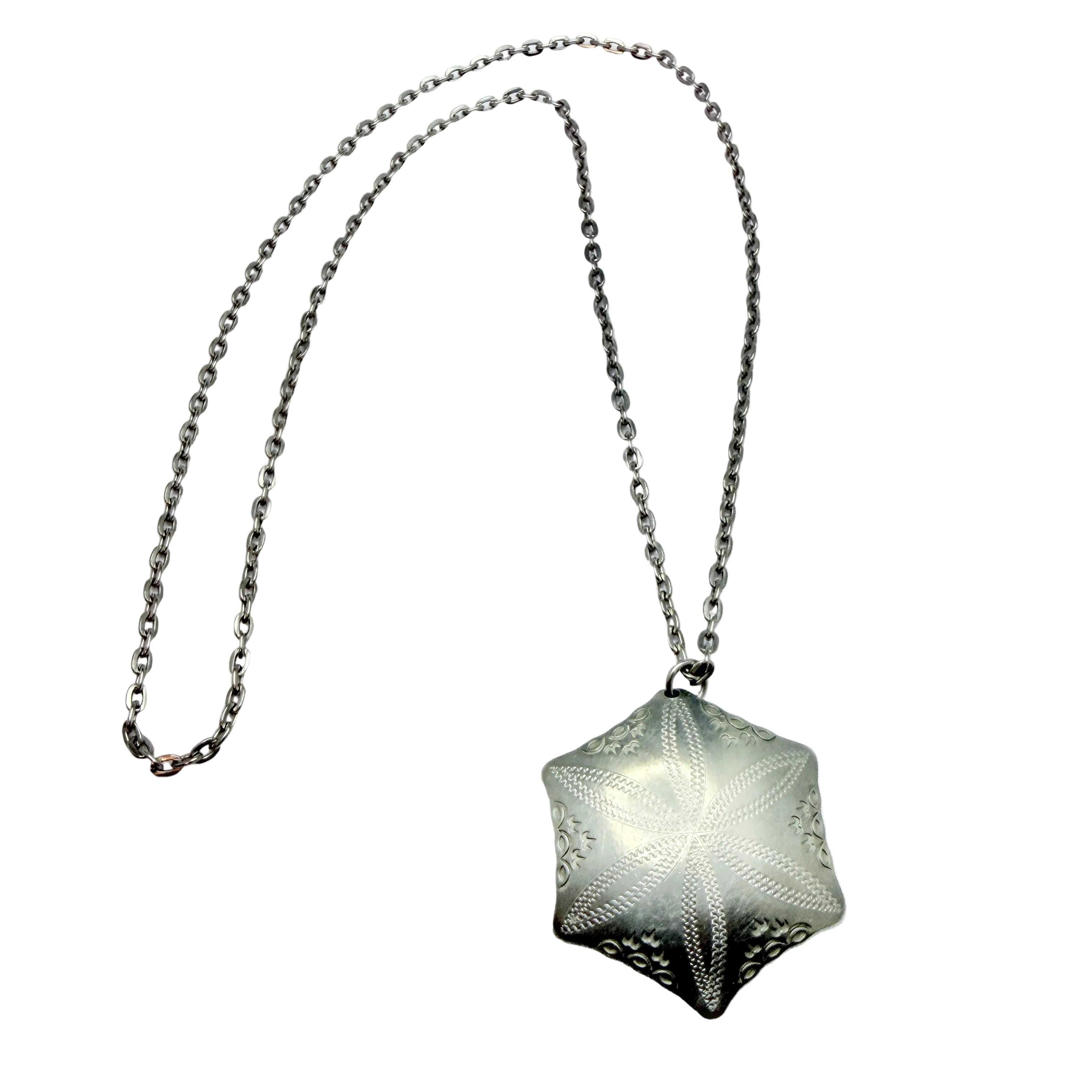 Vintage ca 1950 Traditional North Scandinavia Pewter Pendant
