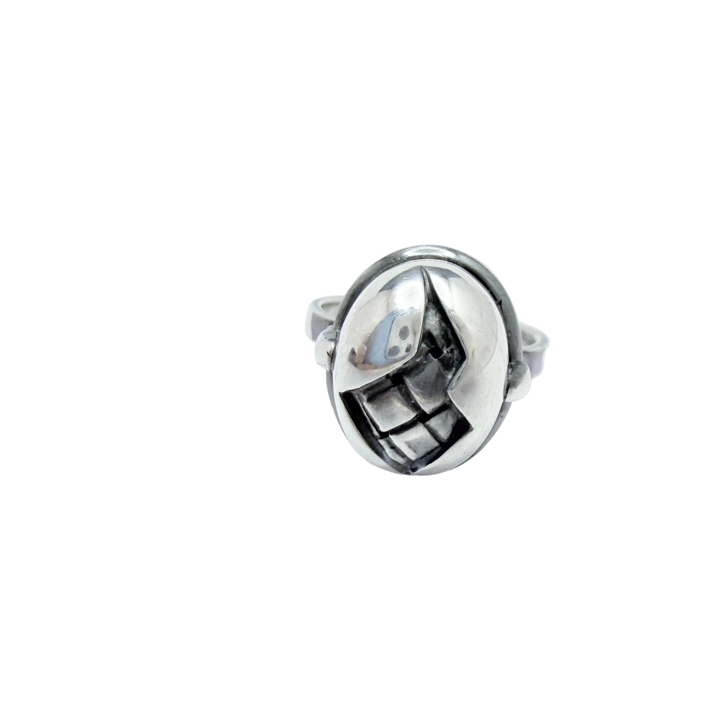 Bottega Veneta, Italy. Sterling Silver Ring. Boxed.