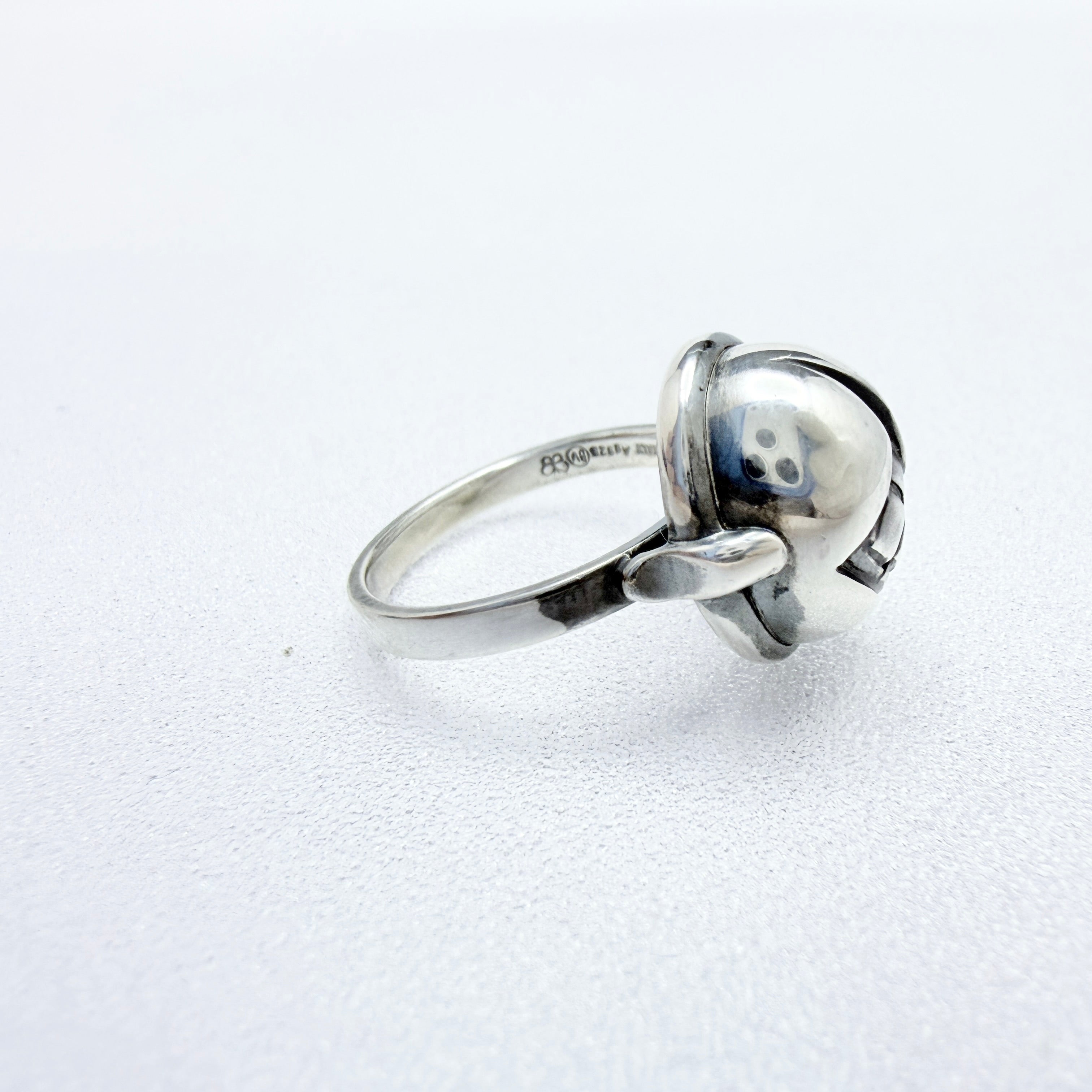 Bottega Veneta, Italy. Sterling Silver Ring. Boxed. – T Niklasson