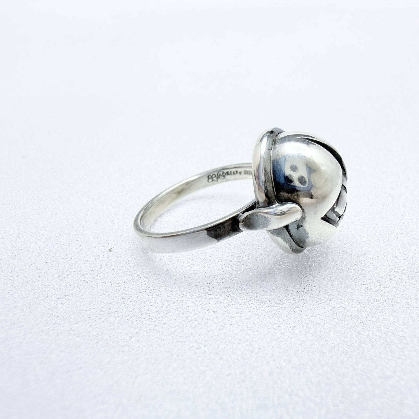 Bottega Veneta, Italy. Sterling Silver Ring. Boxed.