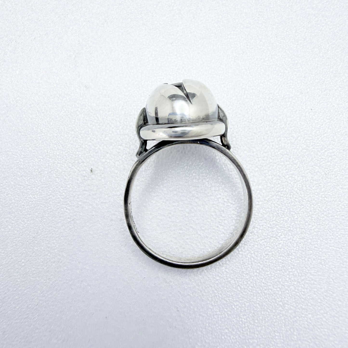 Bottega Veneta, Italy. Sterling Silver Ring. Boxed.