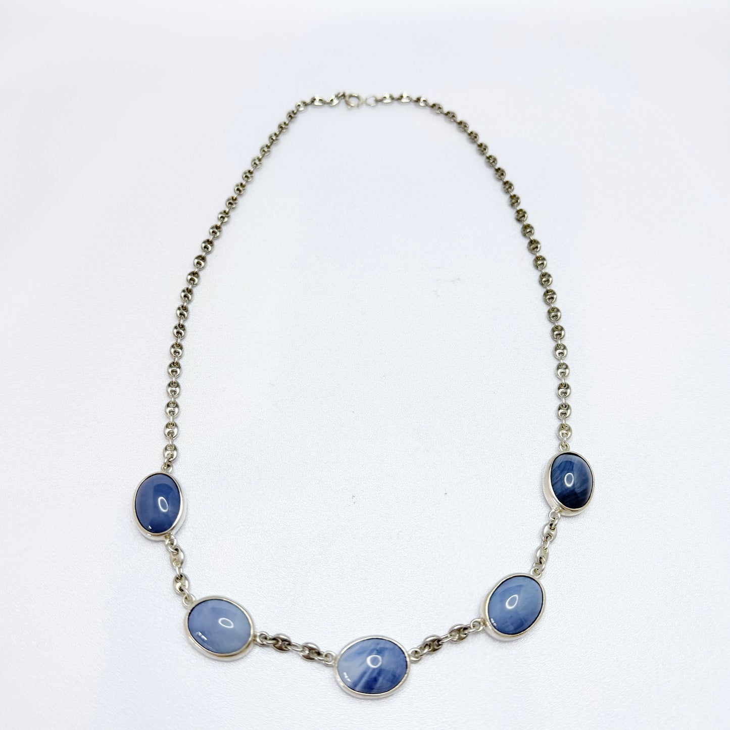 O Nordstöm, Sweden 1983. Vintage Sterling Silver Bergslagen-stone Necklace.
