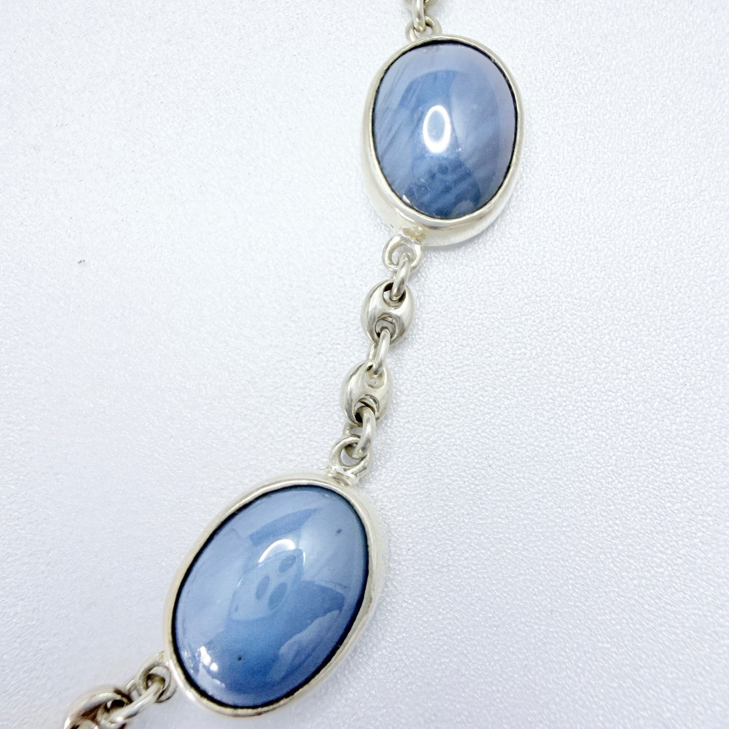 O Nordstöm, Sweden 1983. Vintage Sterling Silver Bergslagen-stone Necklace.