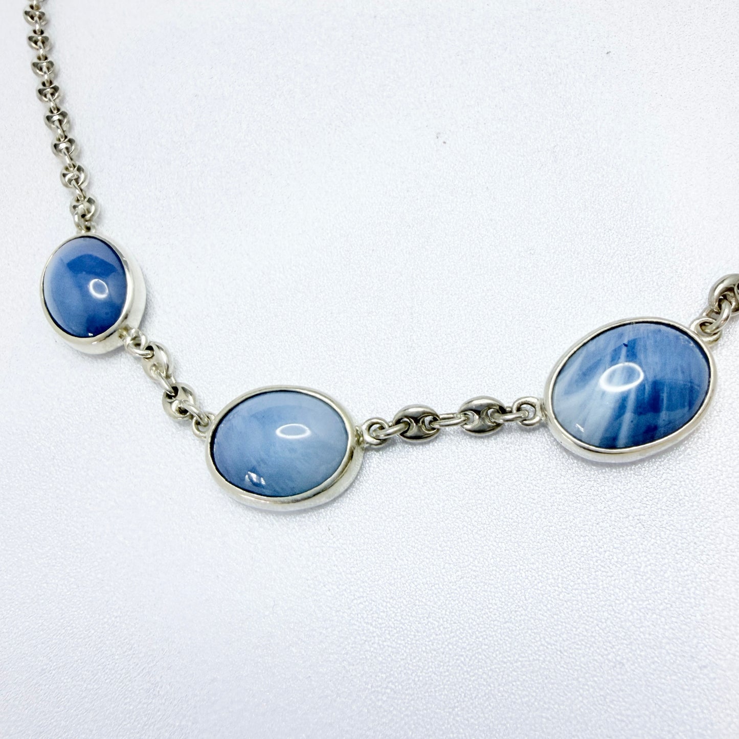 O Nordstöm, Sweden 1983. Vintage Sterling Silver Bergslagen-stone Necklace.