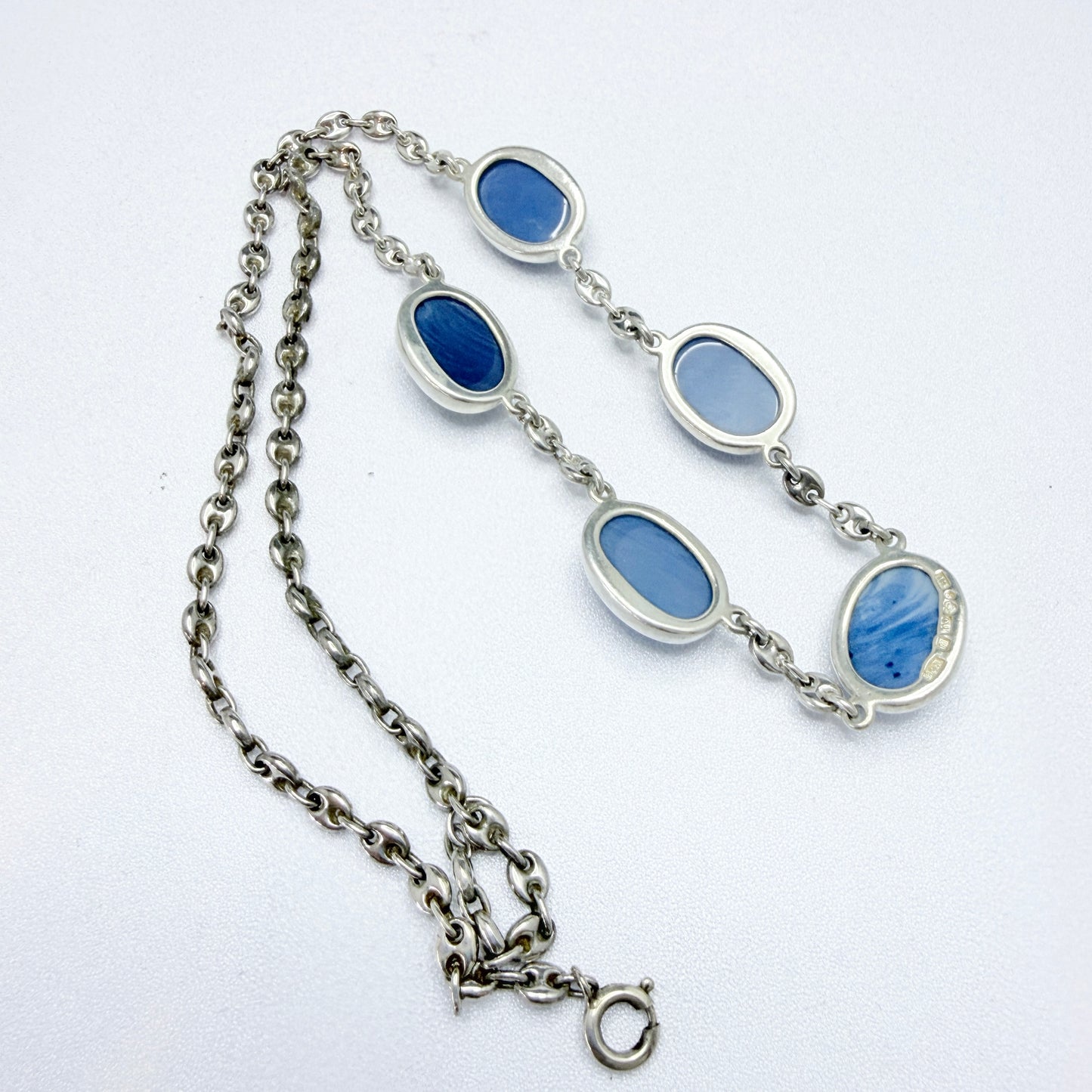 O Nordstöm, Sweden 1983. Vintage Sterling Silver Bergslagen-stone Necklace.