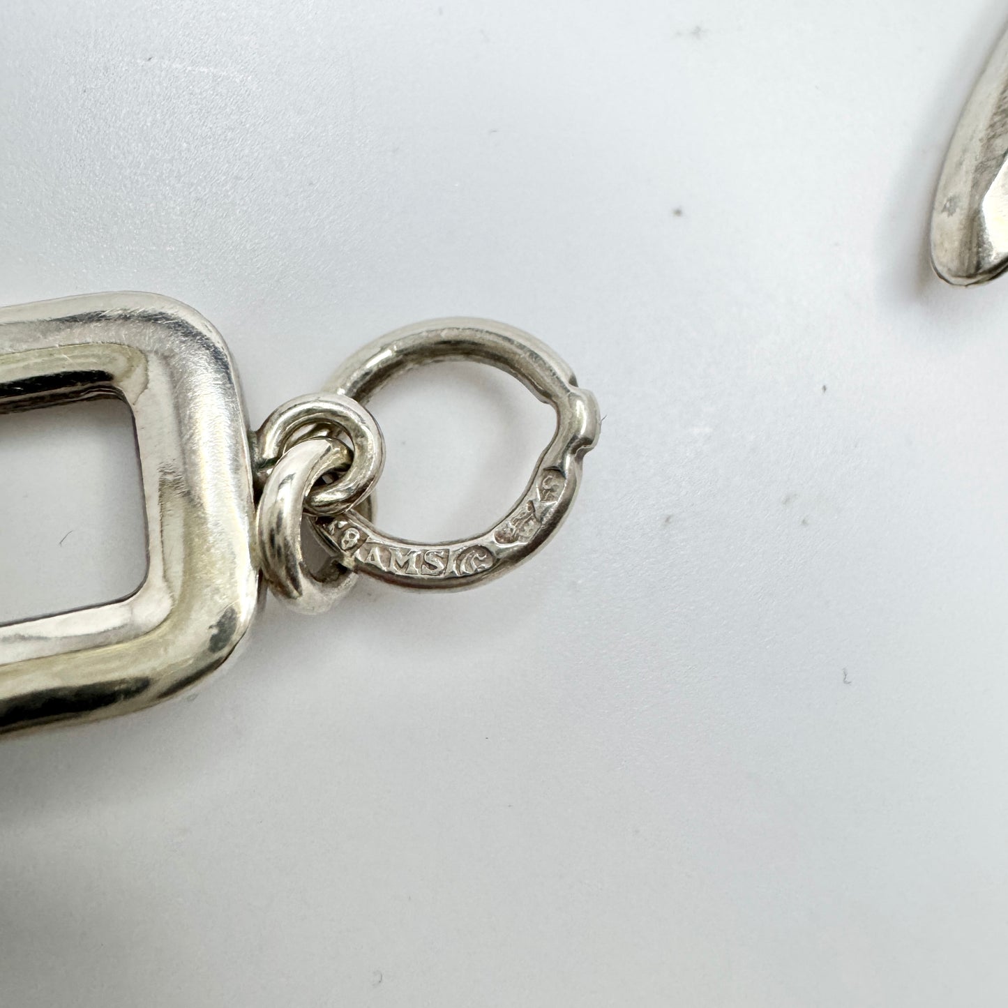 Arvo Saarela, Sweden 1969. Vintage Sterling Silver Aventurine Bracelet.