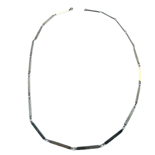 Per Öberg, Sweden 1979. Vintage Solid Silver 27.5in Link Necklace.