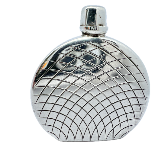 Egon Lauridsen, Denmark 1930-40s Solid Silver Perfume Bottle. Provenance