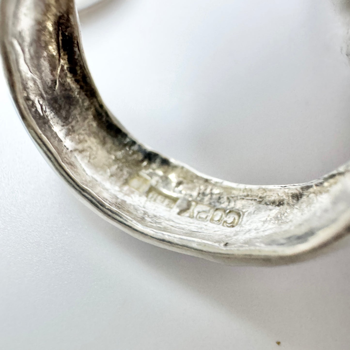 Bengt Hallberg. Sweden Vintage Viking Copy Sterling Silver Earrings.