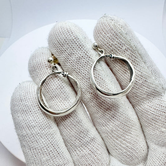 Bengt Hallberg. Sweden Vintage Viking Copy Sterling Silver Earrings.