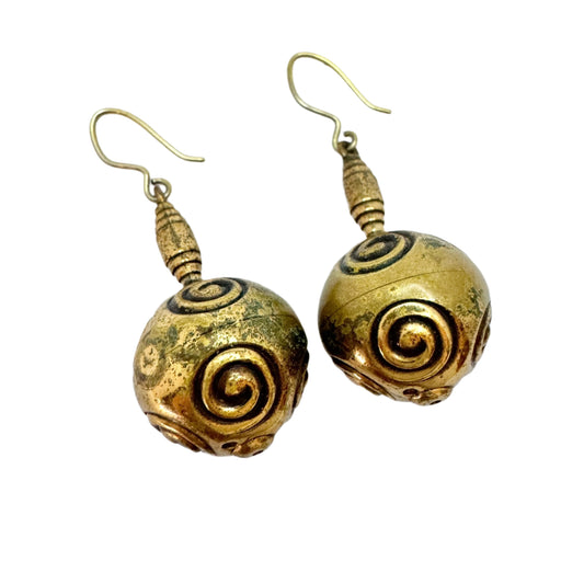 Kalevala Koru, Finland. Vintage Bronze Earrings.