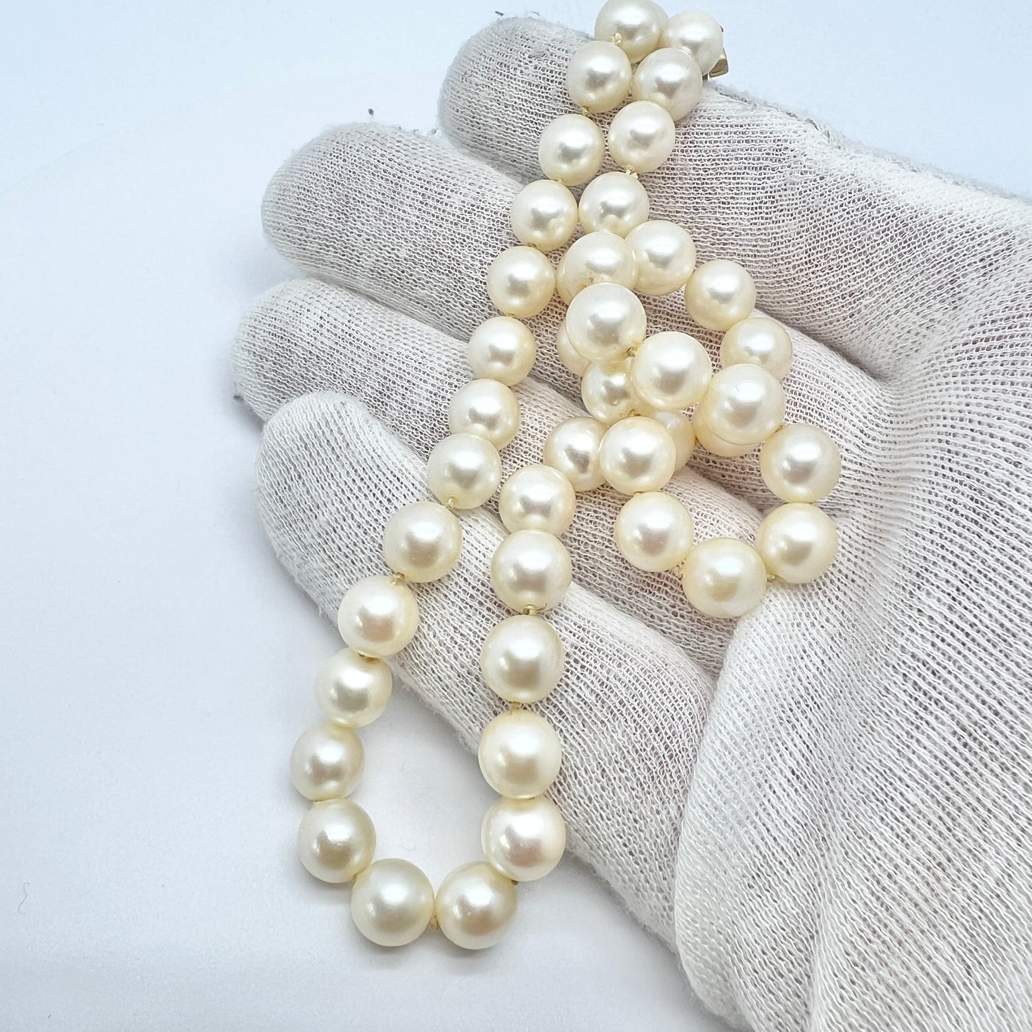 Sten Karlsson, Sweden 1964. Vintage 18k Gold Moonstone Cultured Pearl Necklace.