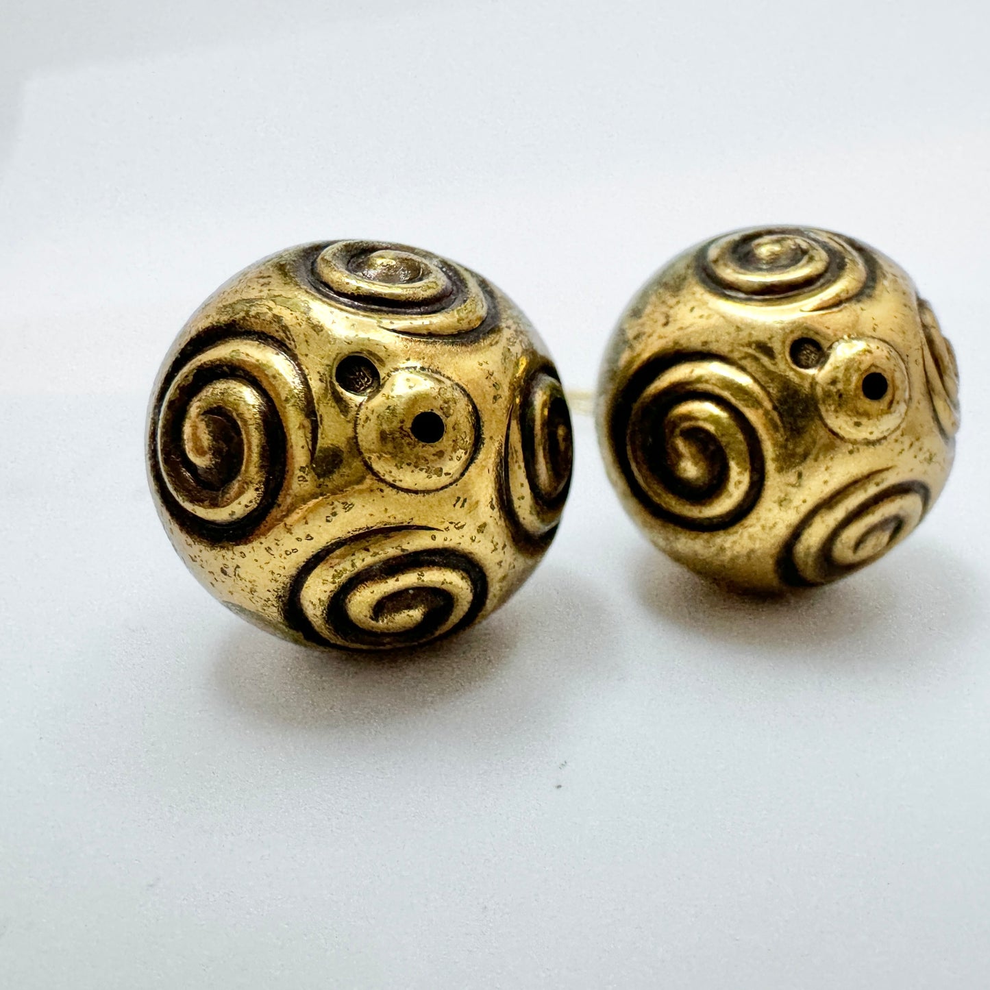 Kalevala Koru, Finland. Vintage Bronze Earrings.