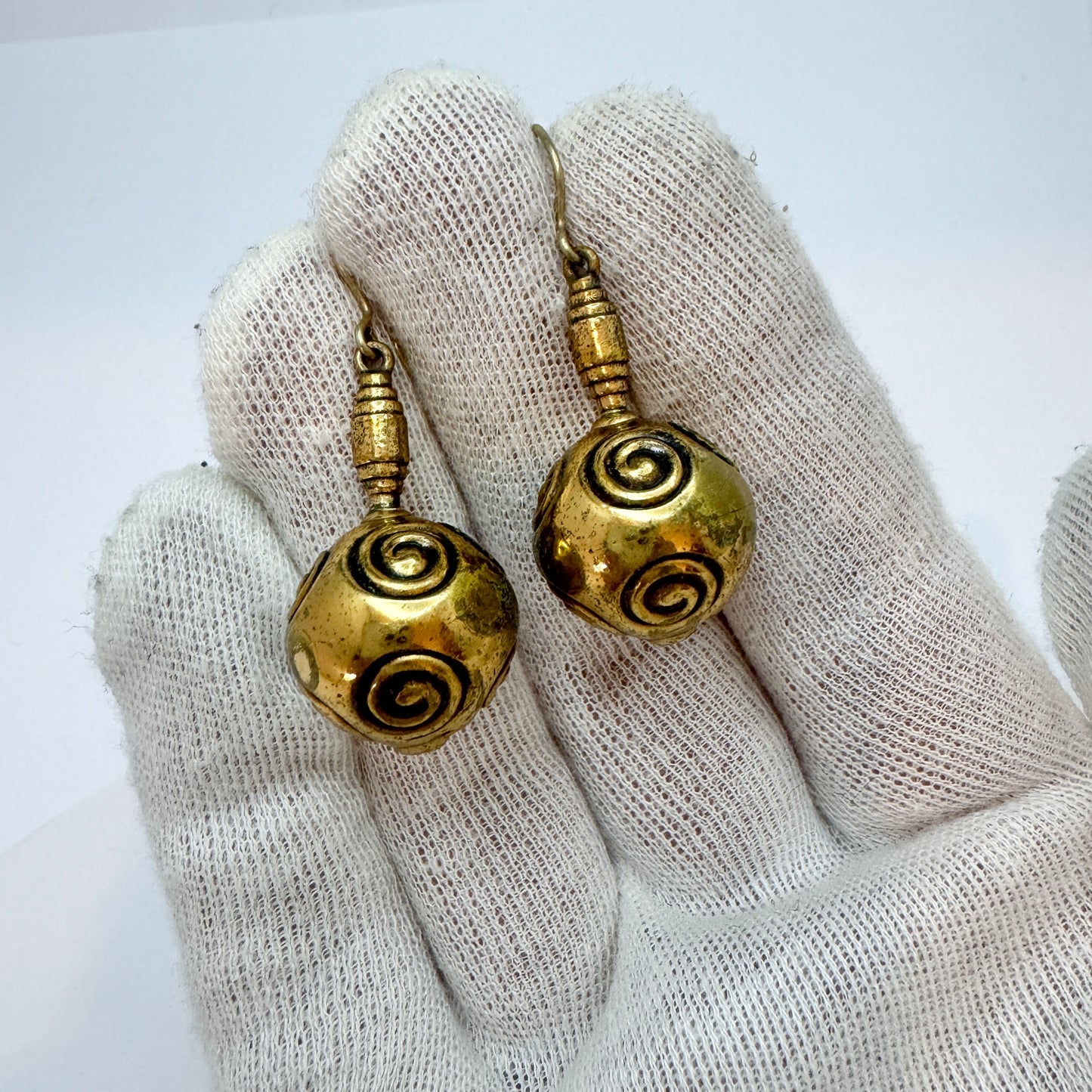 Kalevala Koru, Finland. Vintage Bronze Earrings.