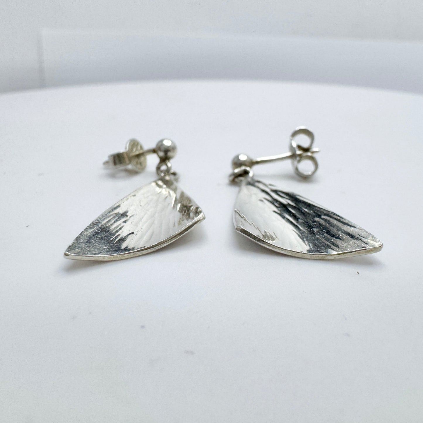 Martin Öhman, Sweden. Vintage Sterling Silver Dangle Earrings.
