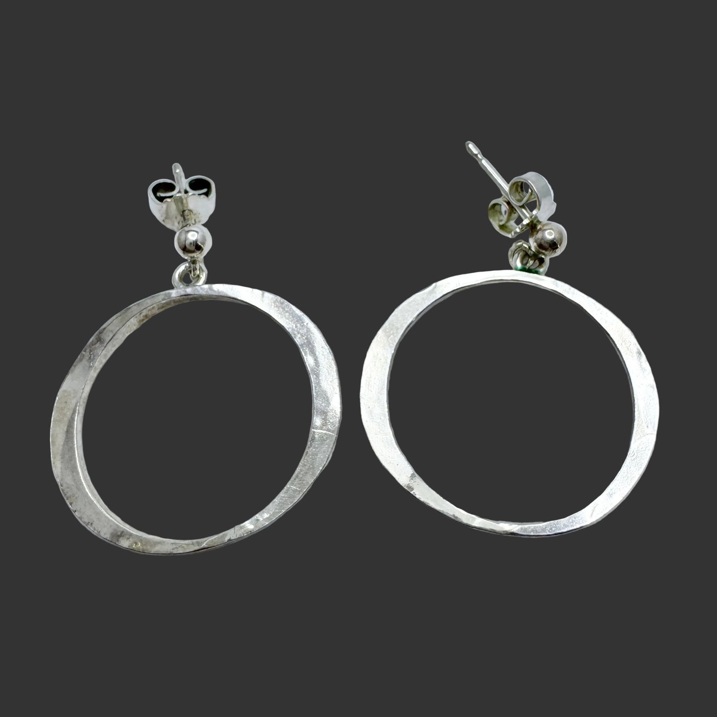 R.Gustafsson, Sweden 1993. Vintage Sterling Silver Earrings.