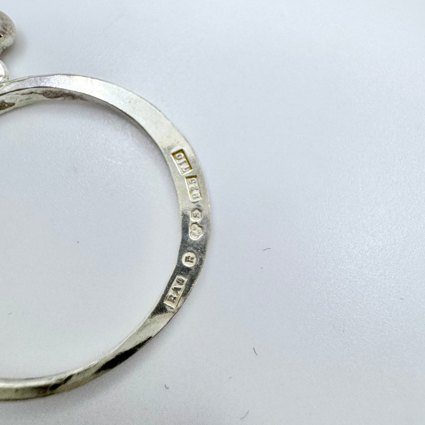 R.Gustafsson, Sweden 1993. Vintage Sterling Silver Earrings.