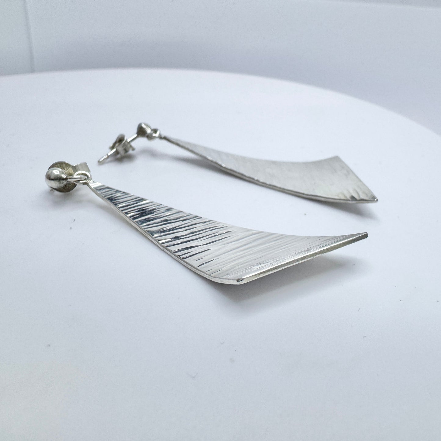 Martin Öhman, Sweden. Vintage Sterling Silver Dangle Earrings