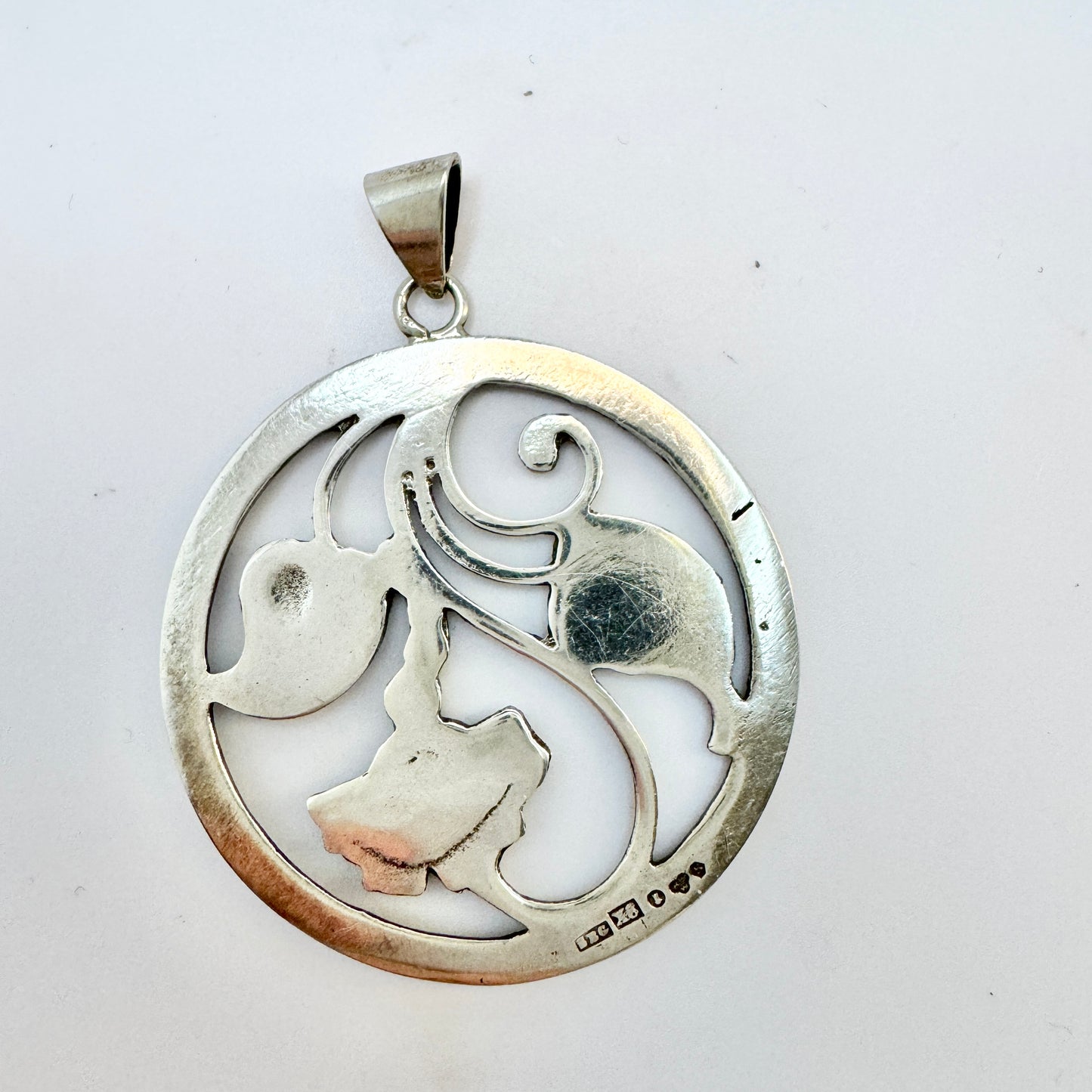 Jan Sjöberg, Sweden 1948. Vintage Sterling Silver Flower Pendant.