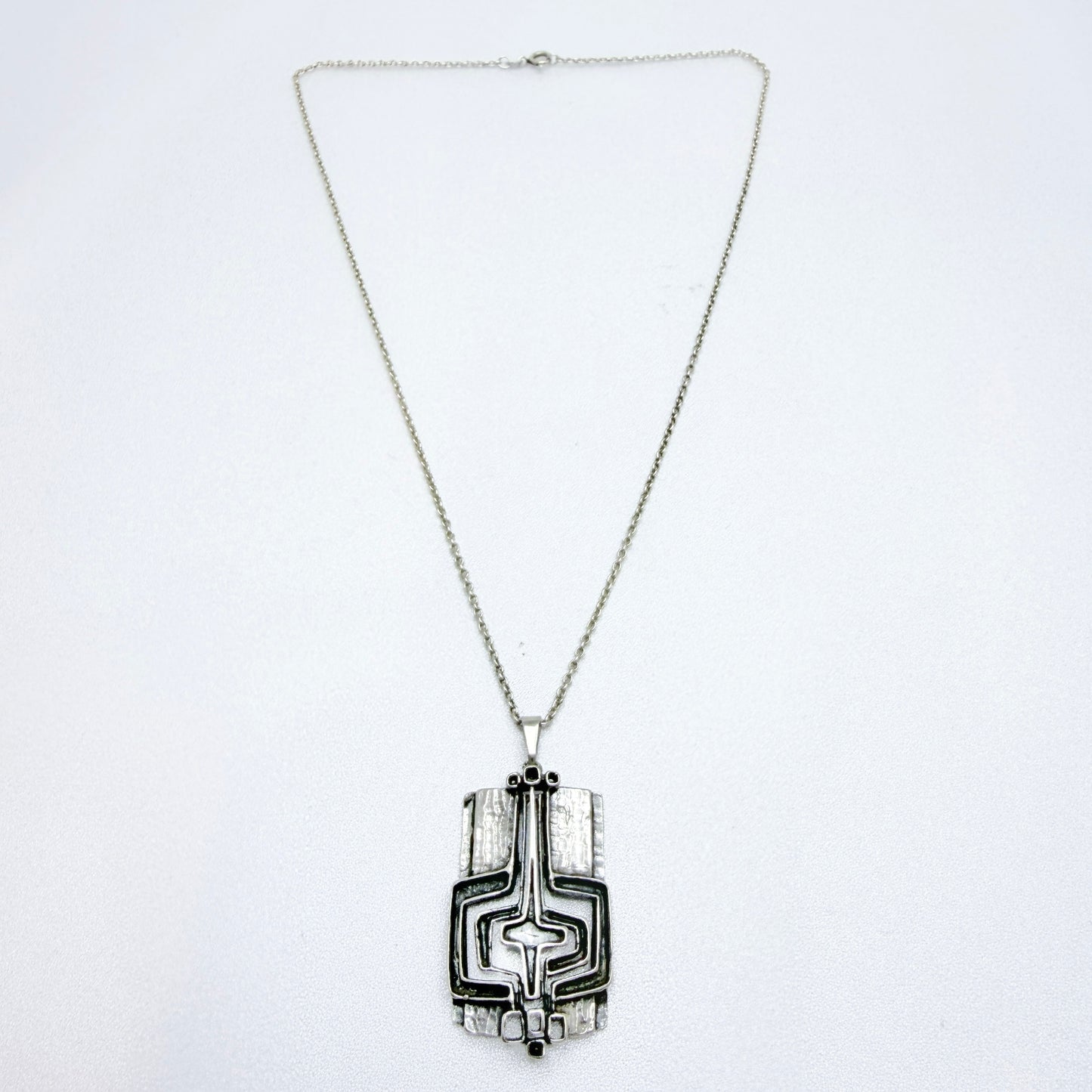 Teka, Germany 1970s. Vintage Sterling Silver Pendant + Chain