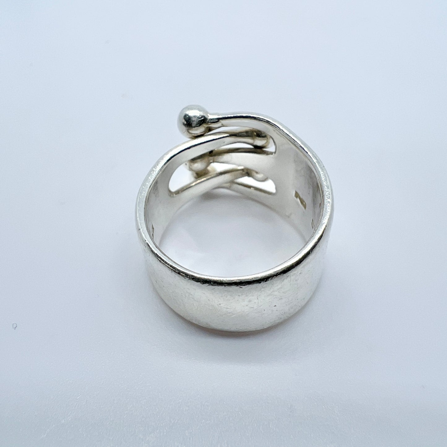 Anna Greta Eker, Norway 1960s. Vintage Sterling Silver Ring. Signed.