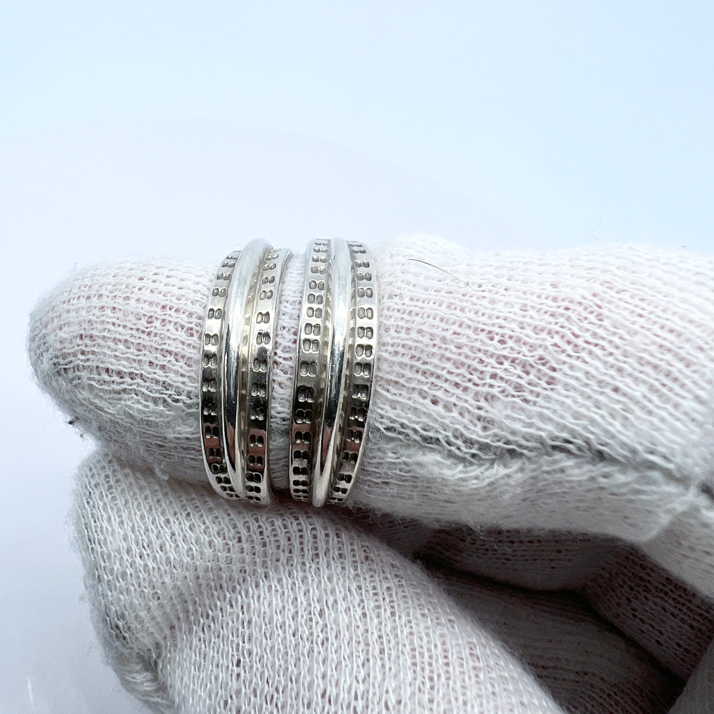 David-Andersen, Norway. Vintage 1960s, Viking Copy Saga Series Sterling Silver Unisex Ring.