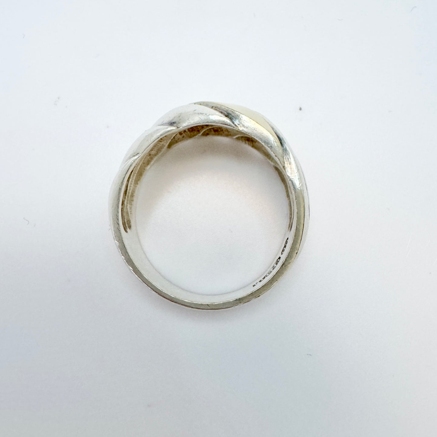 Vintage Sterling Silver 14k Gold Gilding Ring.