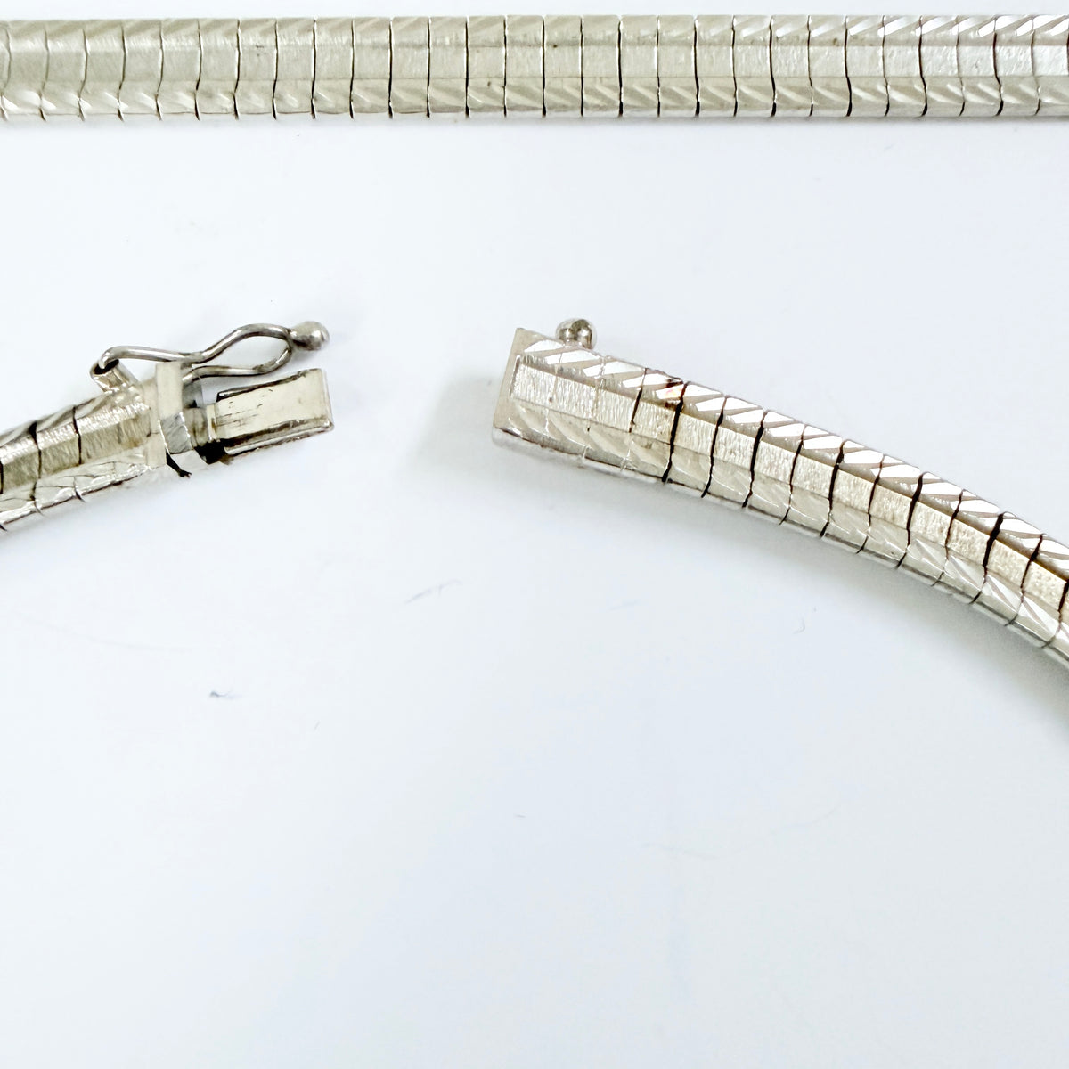 Vintage Solid 835 Silver Necklace + Bracelet.