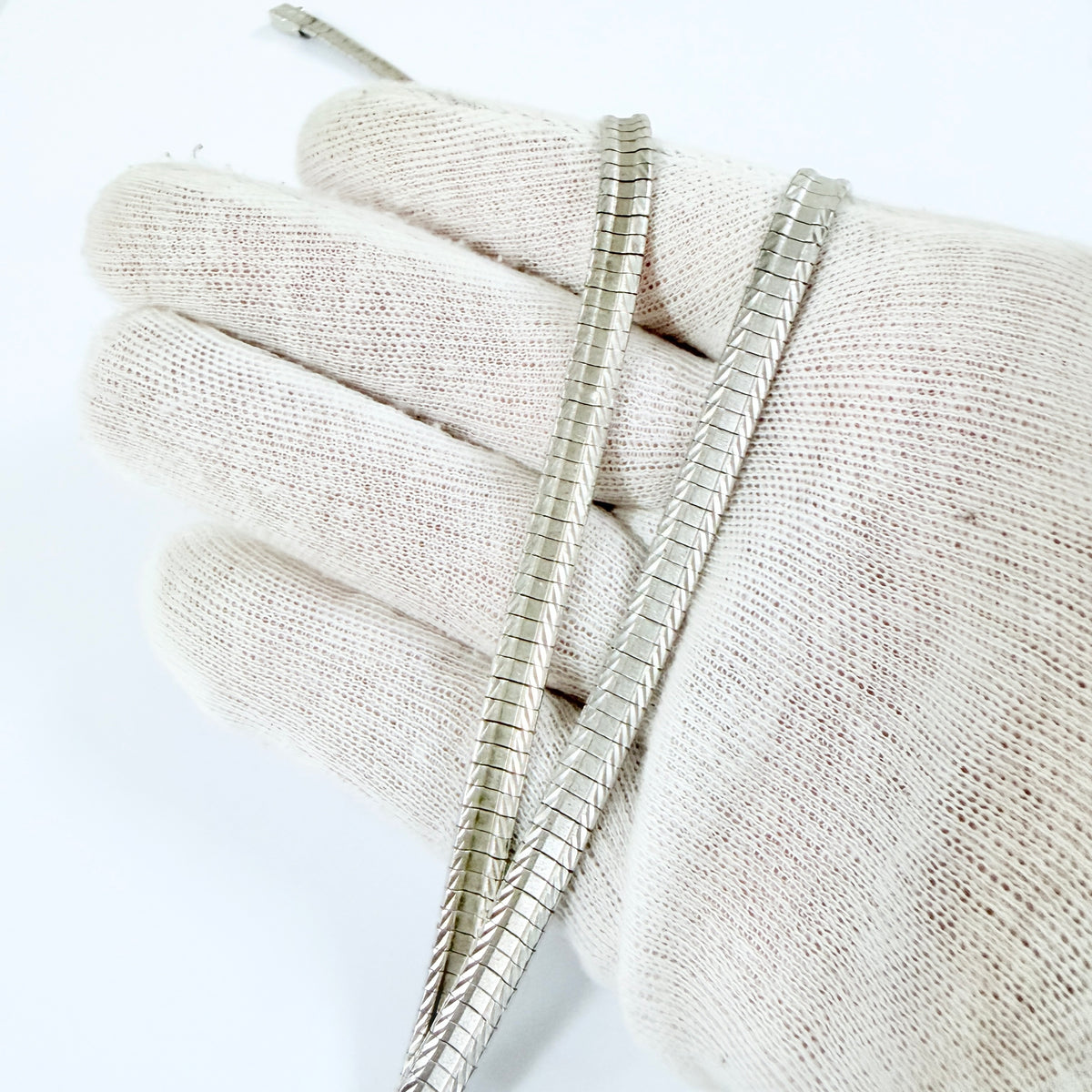 Vintage Solid 835 Silver Necklace + Bracelet.