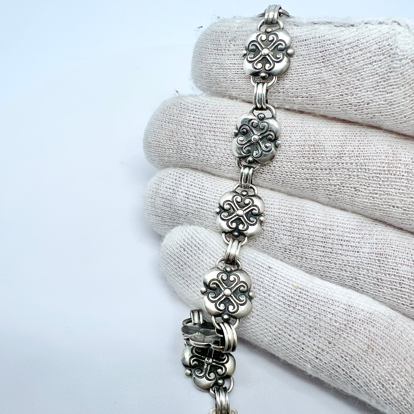 Kaplan, Sweden 1953, Vintage Solid Silver Bracelet.