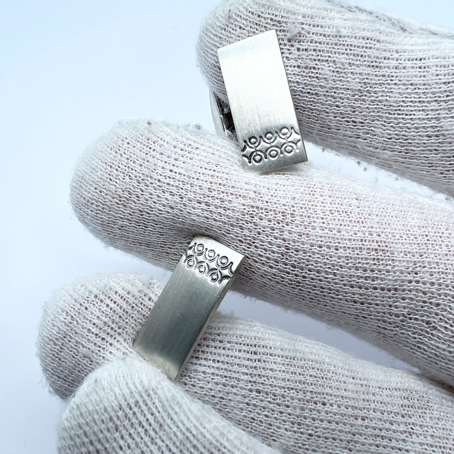 Martti Vikinniemi, Finland 1967 Vintage Solid Silver Cufflinks.