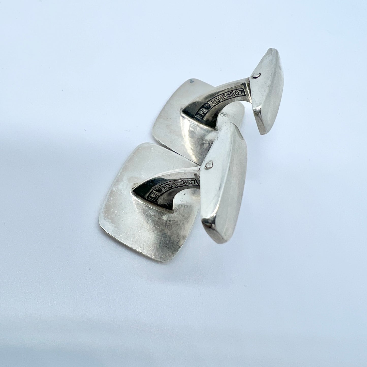 Stig Jarvinen, Finland 1967 Vintage Solid Silver Cufflinks