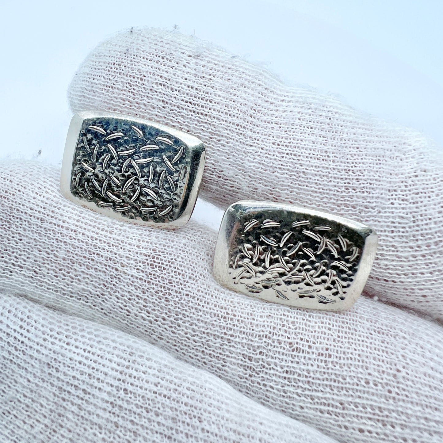 Stig Jarvinen, Finland 1967 Vintage Solid Silver Cufflinks