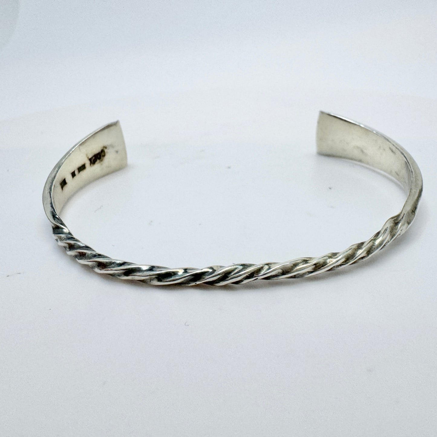 Bengt Hallberg, Sweden. Vintage Sterling Silver Roman Era Copy Cuff Bracelet.