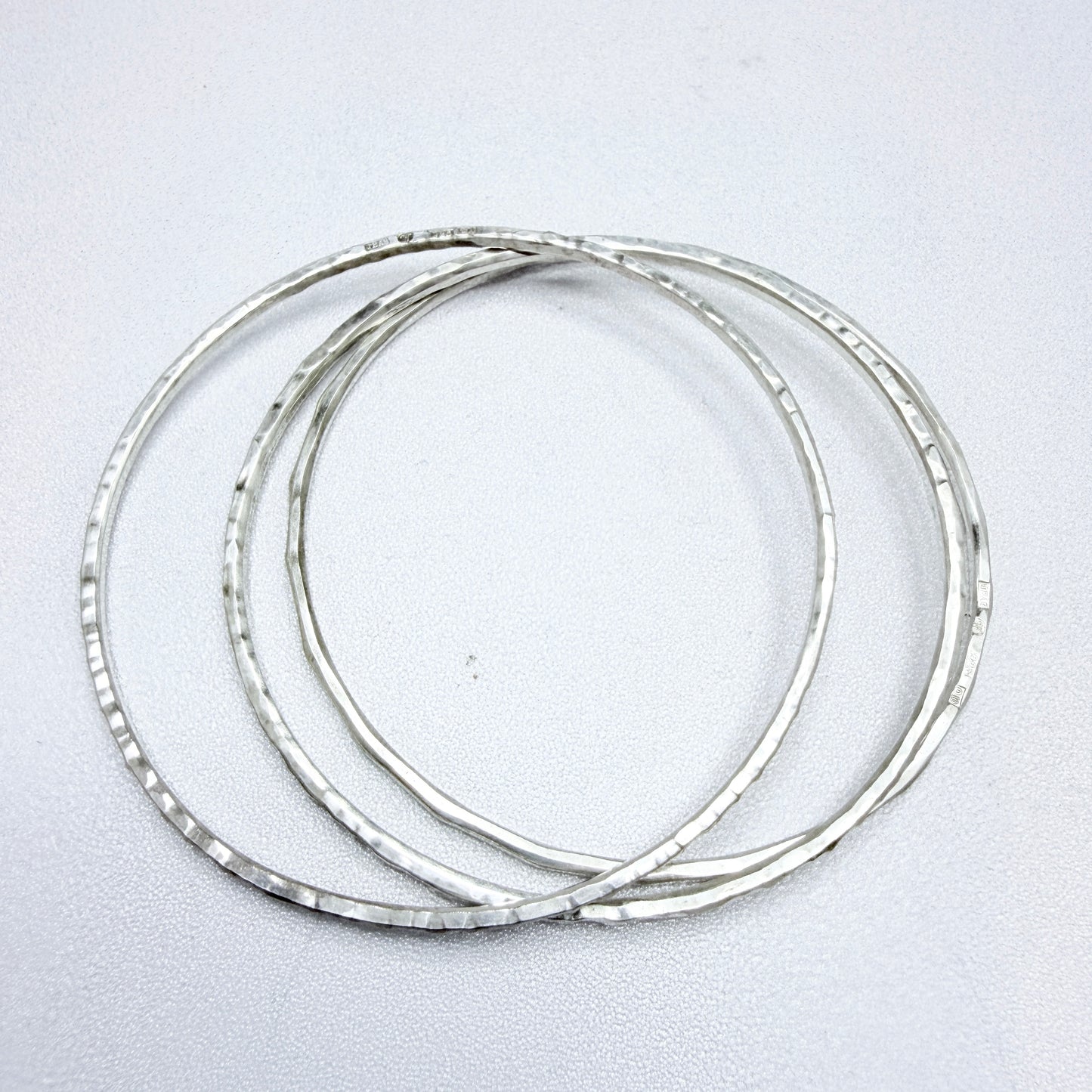 Jan Eve Stengård, Sweden 1988. Vintage Sterling Bangle Stack.