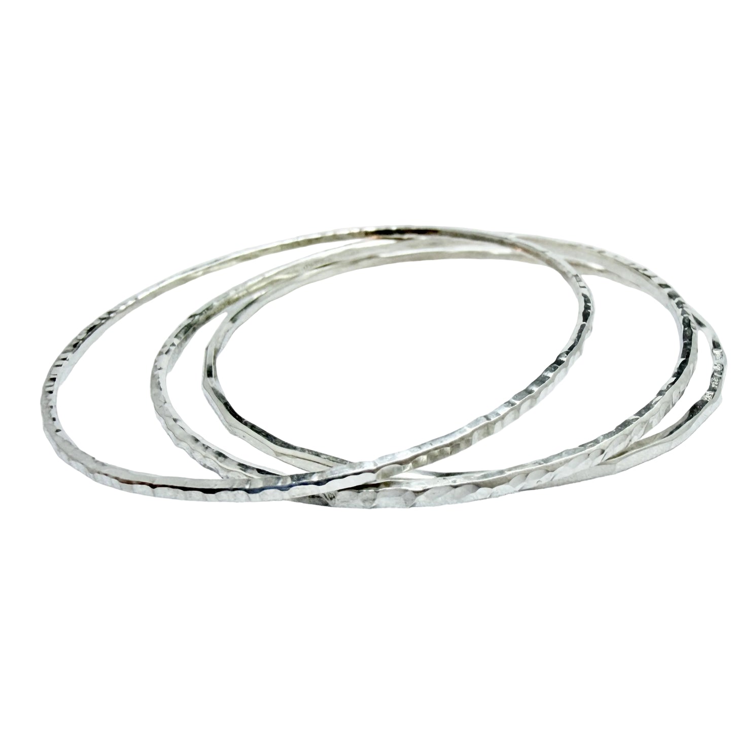 Jan Eve Stengård, Sweden 1988. Vintage Sterling Bangle Stack.