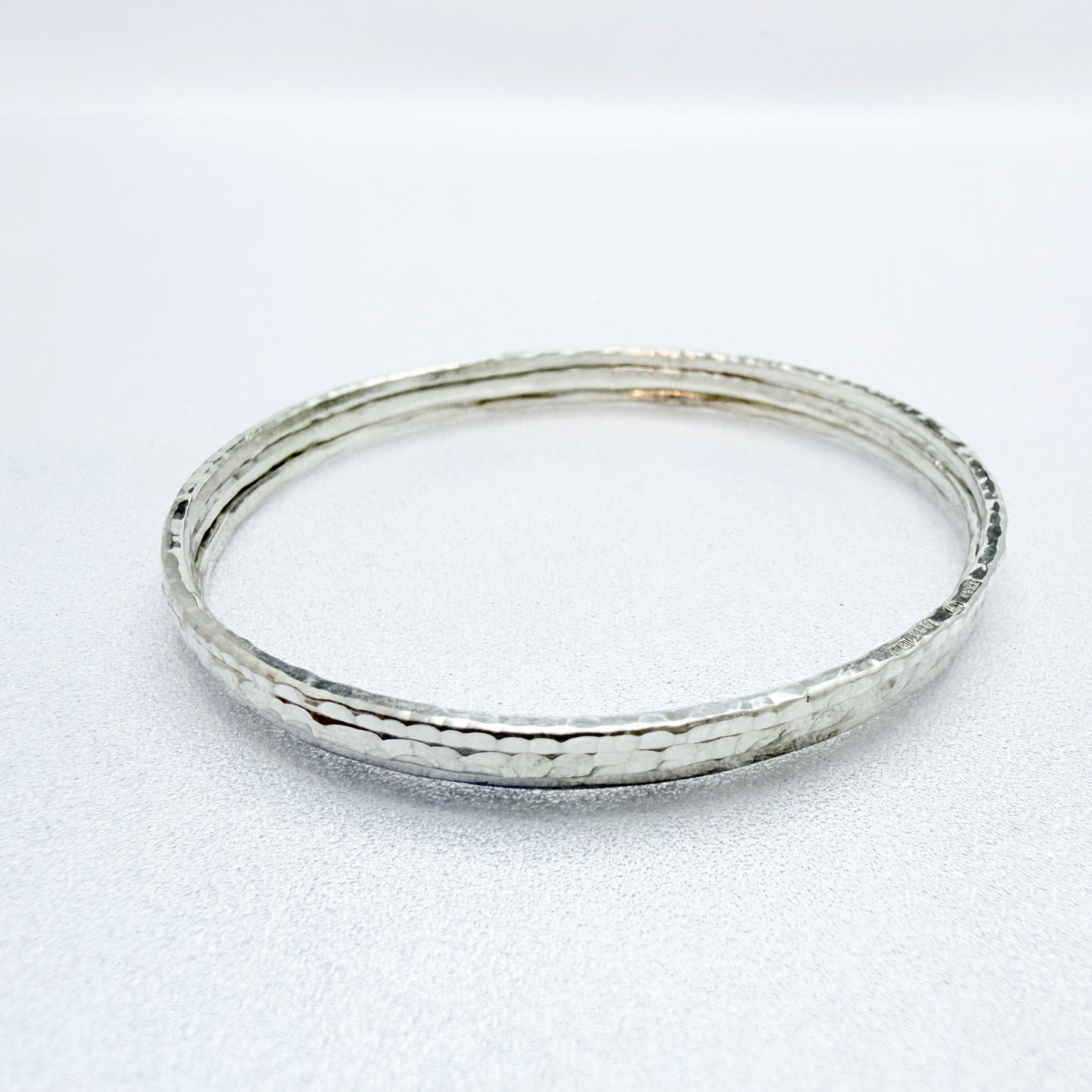Jan Eve Stengård, Sweden 1988. Vintage Sterling Bangle Stack.
