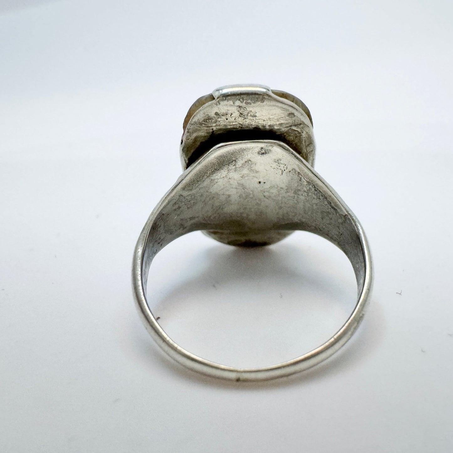 Vintage Sterling Silver Hardstone Ring.