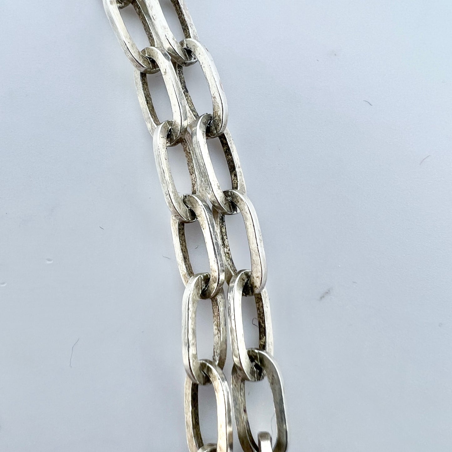 Sweden year 1980. Vintage Sterling Silver 31 inch Chain Necklace.