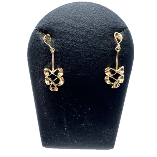 Theresia Hvorslev for Alton, Sweden year 1970. Vintage 18k Gold Earrings.