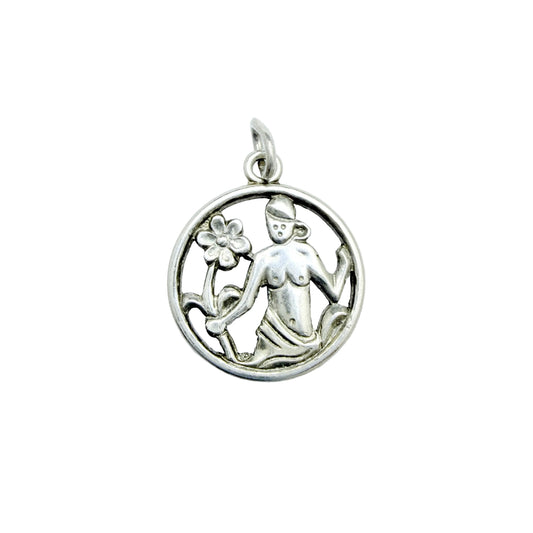 REU, Germany. Vintage Sterling Silver Zodiac Virgo Charm.