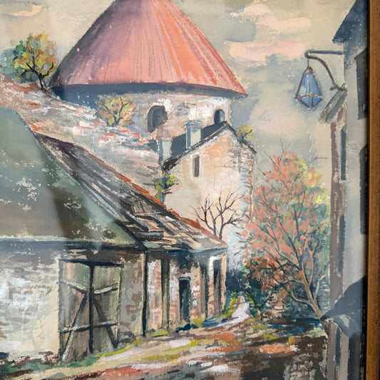 Harald Linder year 1933. Watercolor. Reval (Tallin) Estonia.