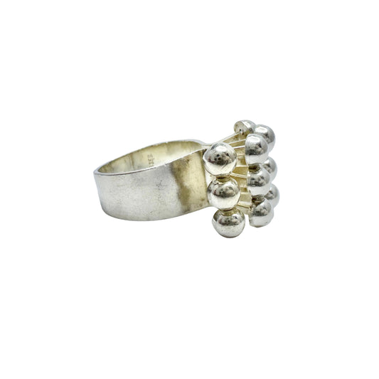 Vintage 1960s. Sterling Silver Modernist Ring.