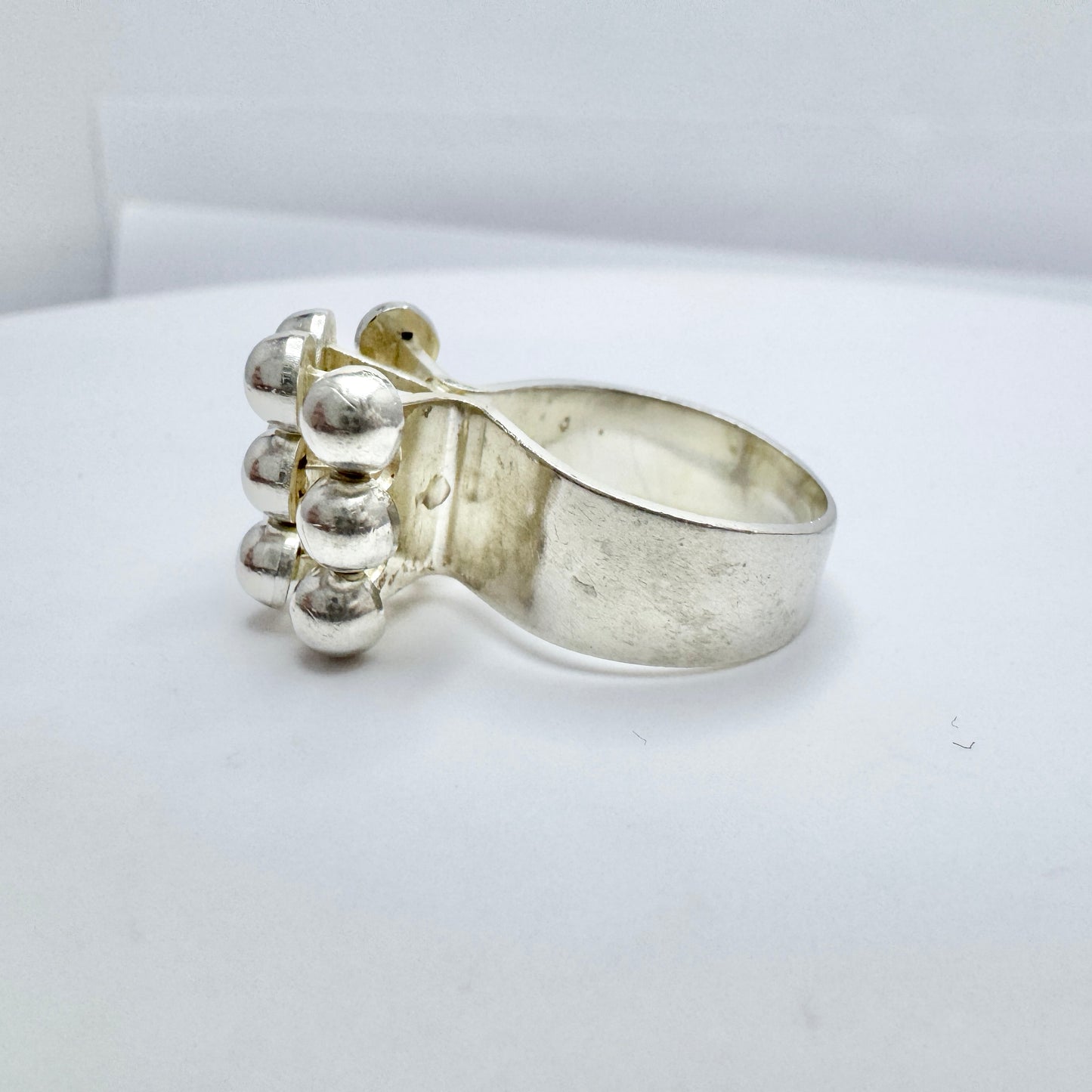 Vintage 1960s. Sterling Silver Modernist Ring.