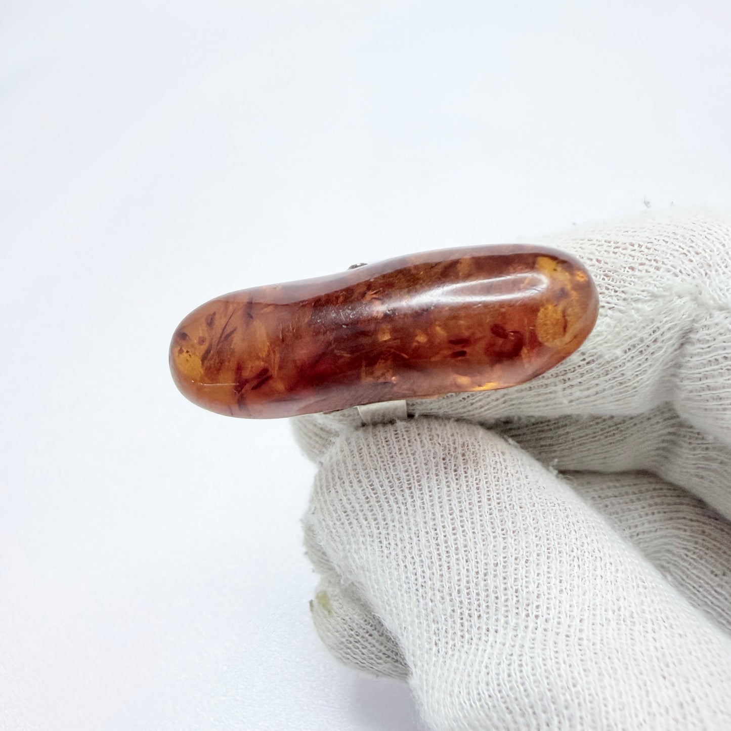 Hedbergs, Sweden 1978. Vintage Solid Silver Large Amber Ring.