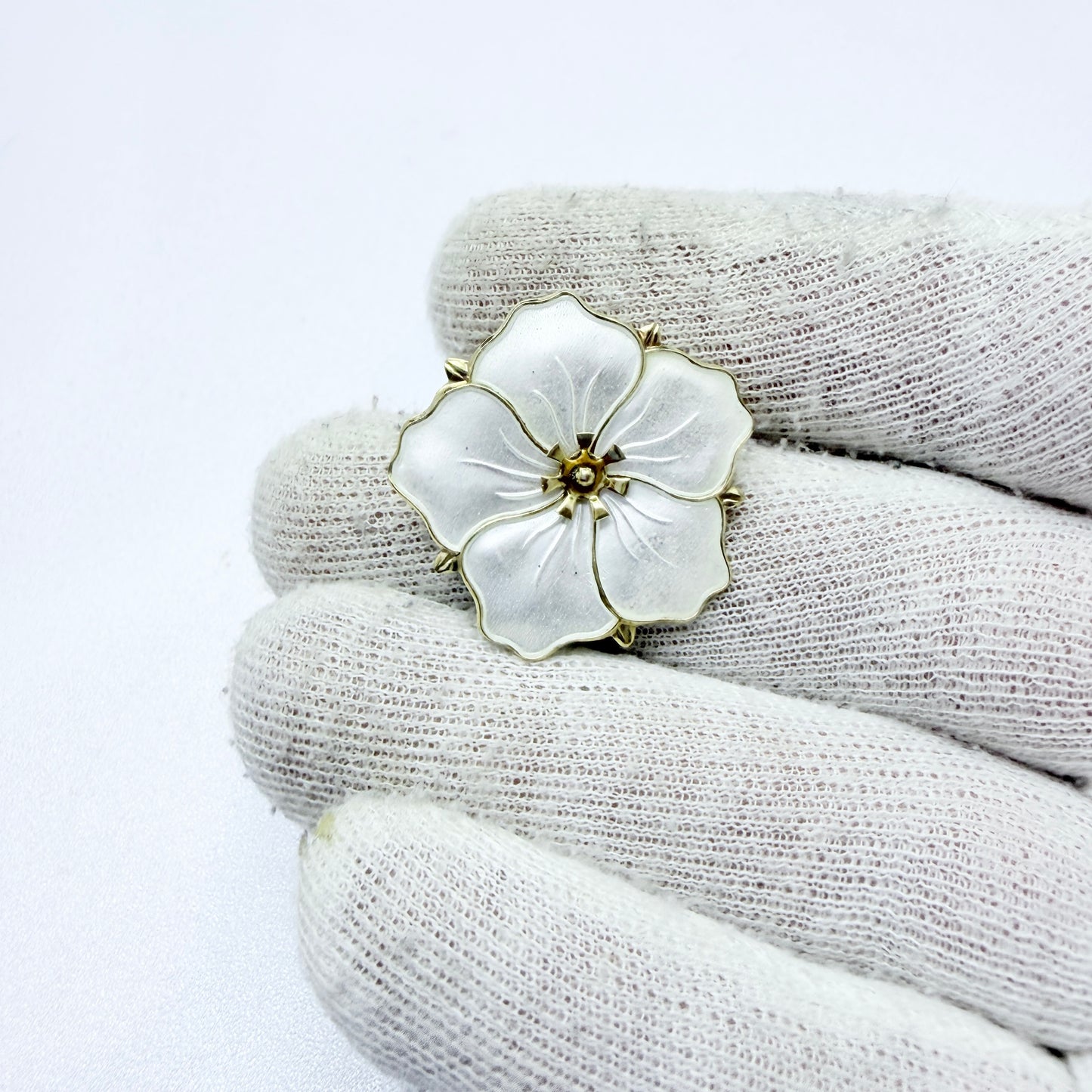 Aksel Holmsen, Norway. Vintage Sterling Silver Apple Blossom Brooch.