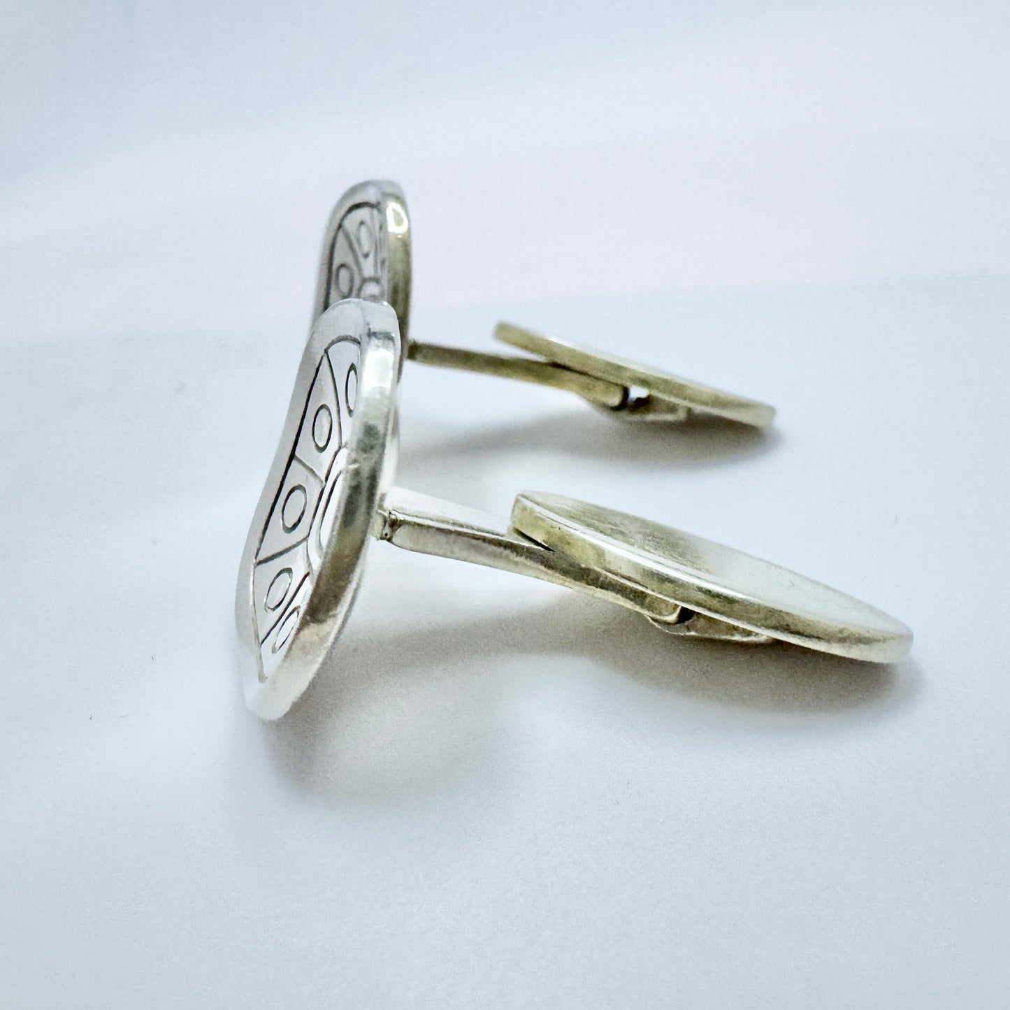 Atelier Borgila, Stockholm 1956. Vintage Sterling Silver Cufflinks.