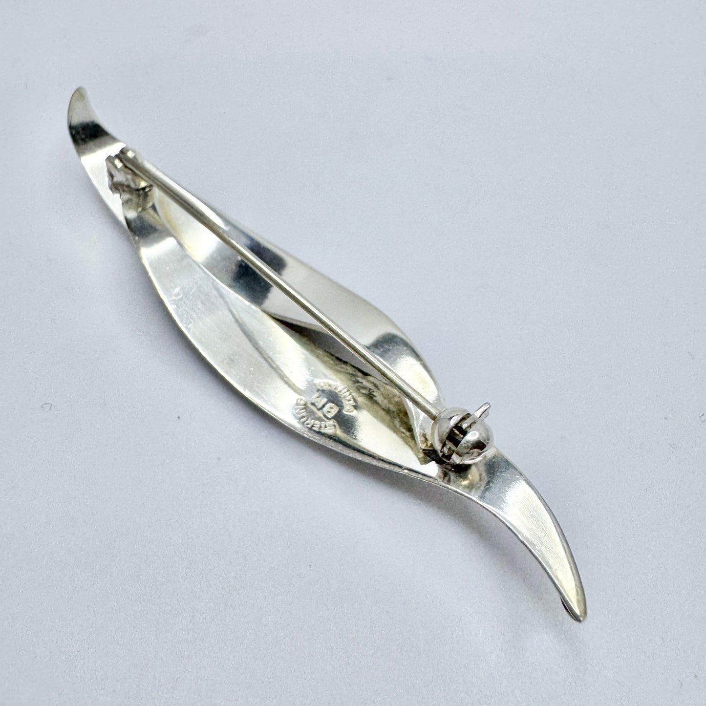 B. Margossian, Denmark 1970s. Vintage Sterling Silver Brooch.